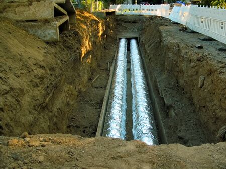 Replacement and insulation of water pipes.
