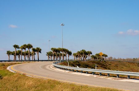 Interstate on ramp in Wesley Chapel, Floridaの写真素材