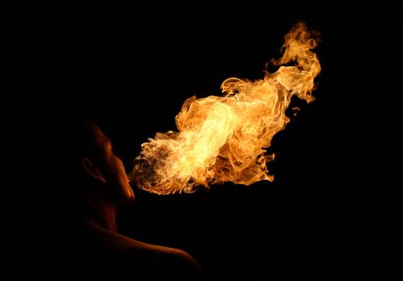 Fakir on the black background.の写真素材