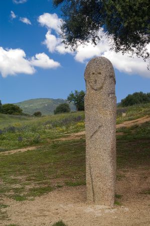 Menhir, Filitosa, Corsicaの写真素材