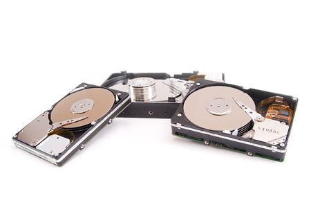 Opened hard drives