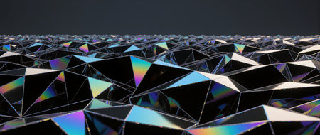 Polygonal black crystal textureの素材
