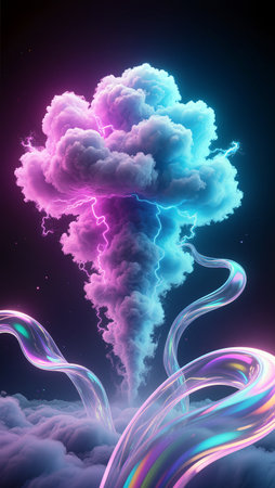 stunning artwork, digital artwork, clouds, color, surreal, sky, space, texture, nature, patternの素材