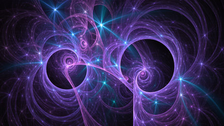 light and dreams shimmer in violet spaceの素材