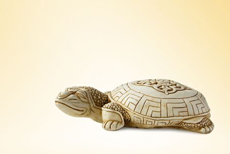 Ceramic figurine of a turtle の写真素材