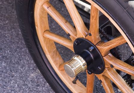 Detail of one of the first constructed carsの写真素材