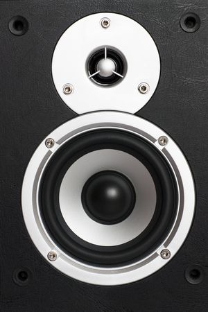 Background of black speaker with sphereの写真素材