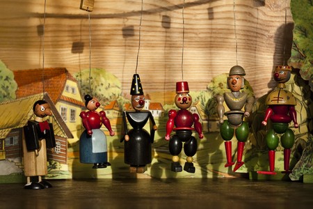 Old wood marionettes