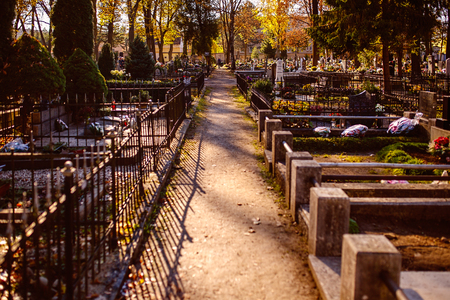 Old cemetery in europe, Slovakia