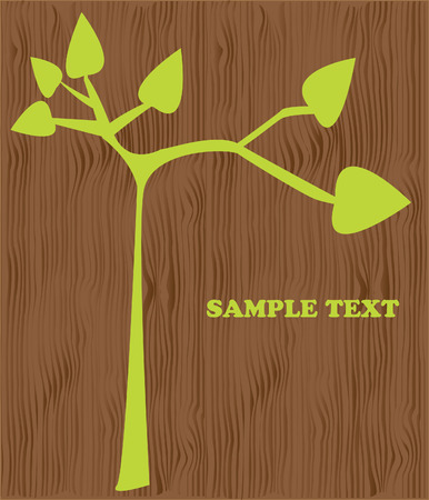 Abstract tree on wooden background. のイラスト素材