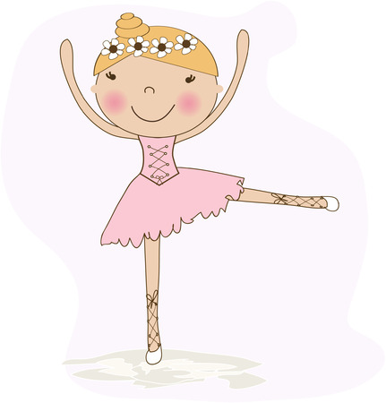 Small ballerina. Vector illustration.のイラスト素材
