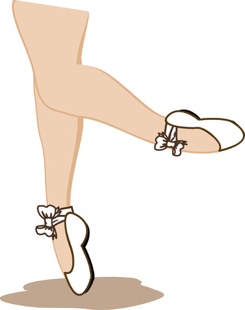 Ballet dancer legs. Vector.のイラスト素材