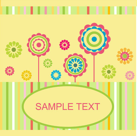 Floral card. Vector.のイラスト素材