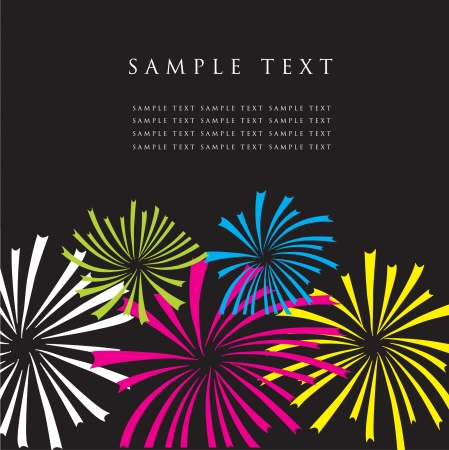 Fireworks. Vector greeting card.のイラスト素材