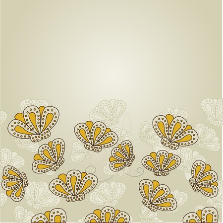 Vintage floral card with place for text.  のイラスト素材