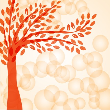 Abstract  background with red tree. のイラスト素材