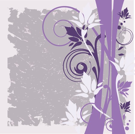 Grunge floral background.  のイラスト素材