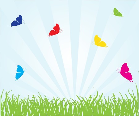 Rainbow meadowのイラスト素材