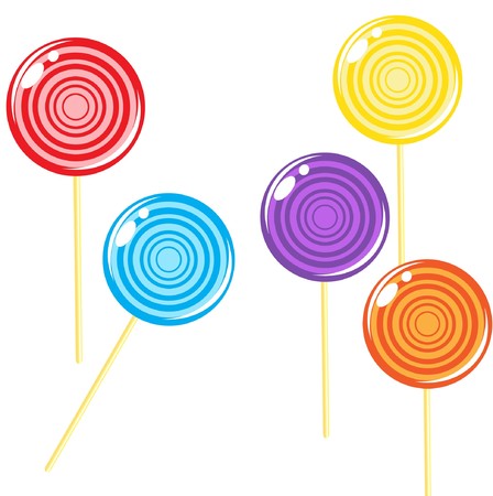   illustration of multicolored Lollipops のイラスト素材