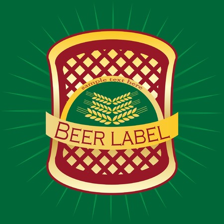 Beer label designのイラスト素材