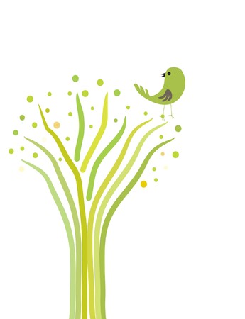 Bird on the treeのイラスト素材