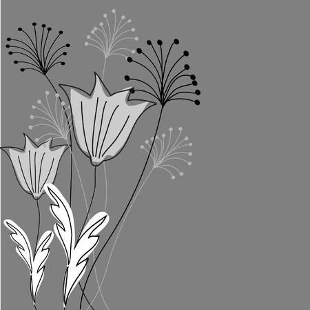 Floral background with abstract flowersのイラスト素材