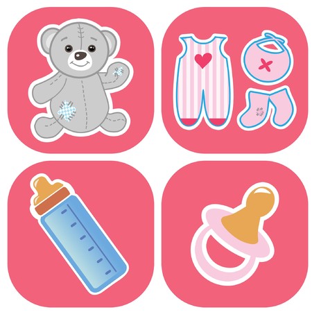 Babys icons set のイラスト素材