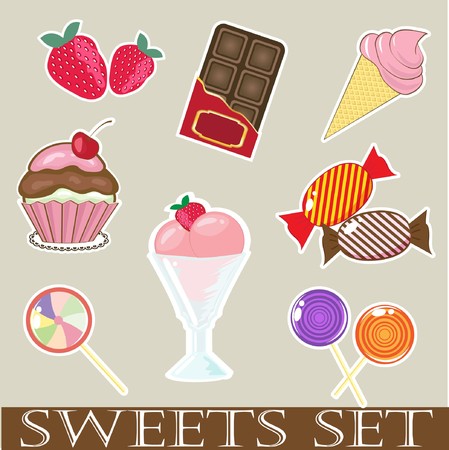 Sweets and cakes.  のイラスト素材