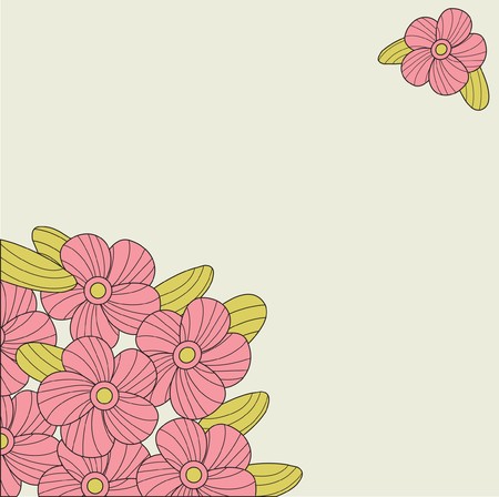 Abstract floral backgroundのイラスト素材