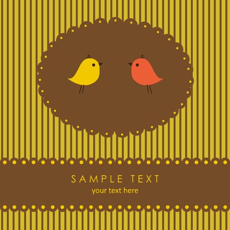 Birds couple in loveのイラスト素材