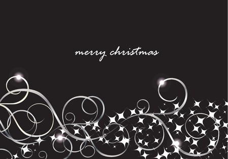 Xmas card with snow lightsのイラスト素材