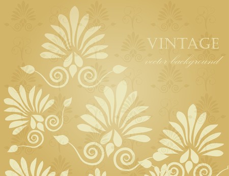 Vintage floral card with place for text. のイラスト素材