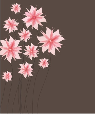 Vintage floral card with place for text.  のイラスト素材