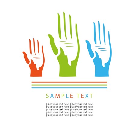 Voting hands.  concept のイラスト素材