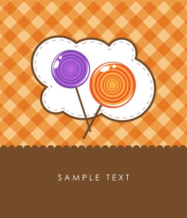   illustration of multicolored Lollipops のイラスト素材