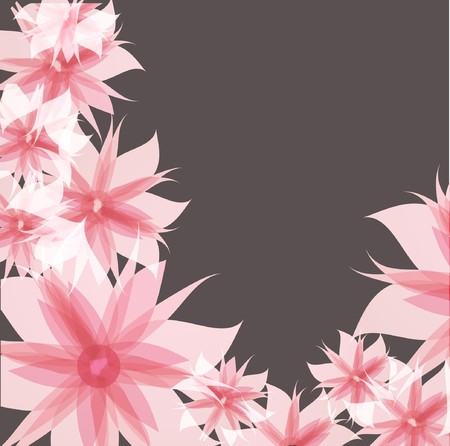 Abstract background with pink flowers のイラスト素材