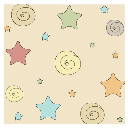 Colorful background with starsのイラスト素材