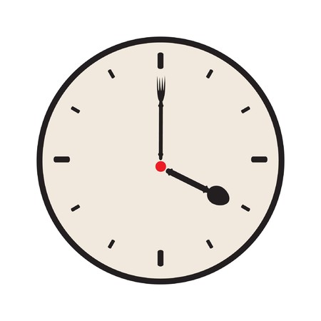 Clock icon. Design for cafe brochure のイラスト素材