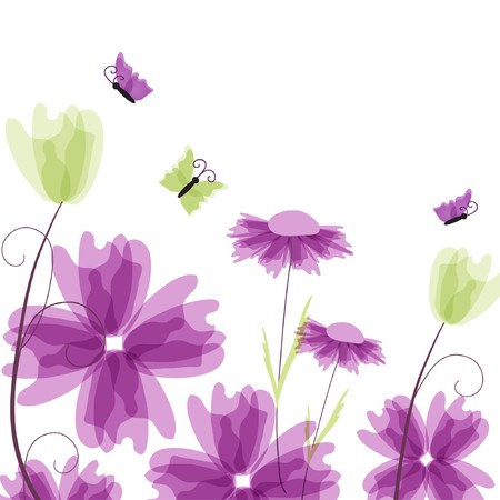 Floral cardのイラスト素材