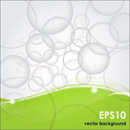 Abstract background with green wave のイラスト素材