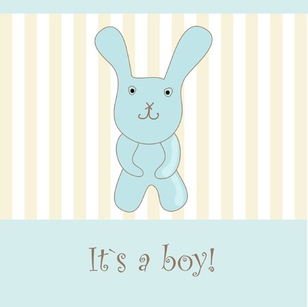 Baby boy arrival announcement card.の写真素材