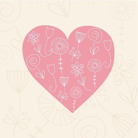 Heart illustration の写真素材