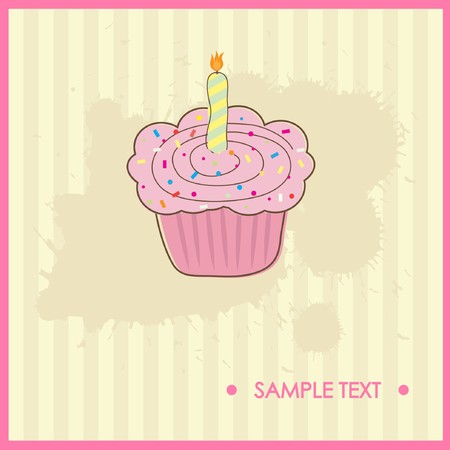 Cupcake cardの写真素材