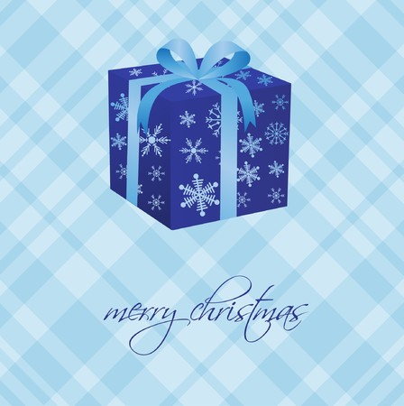 Christmas box. Vector card の写真素材
