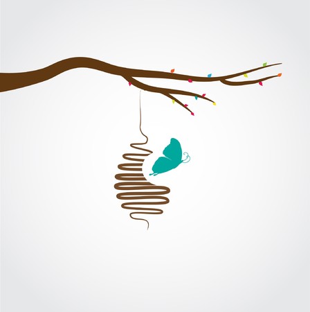 Butterflies cocoon,の写真素材