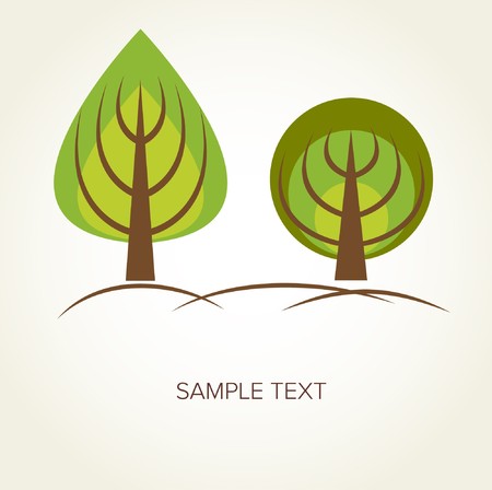 Trees. Vector background の写真素材