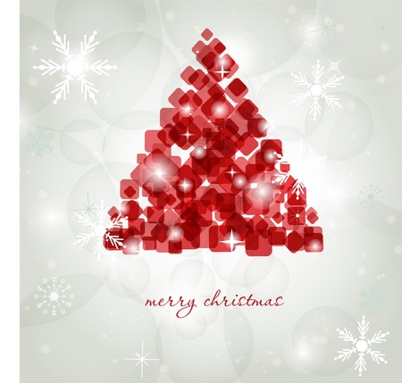 Abstract red christmas tree.の写真素材