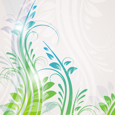 Abstract blue floral background のイラスト素材