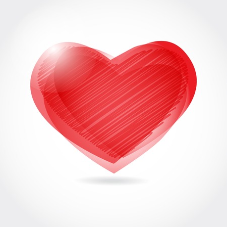 Red heart. Vectorのイラスト素材