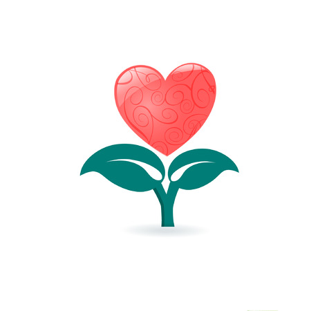 Vintage valentine card with cute hearts のイラスト素材